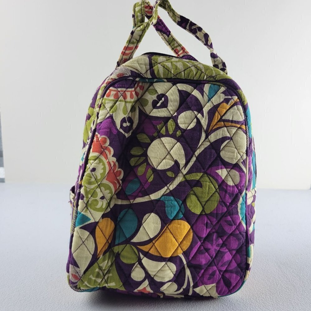Vera Bradley Cotton Plum Crazy Quilted Lunch Bag Top Zip Insulated Women - Picture 1 of 12